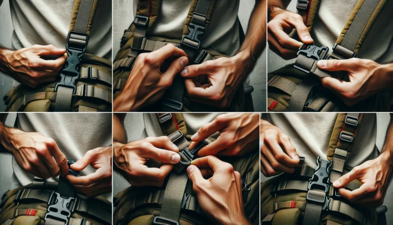 High-quality HD photos showing rucksack strap adjusters being used
