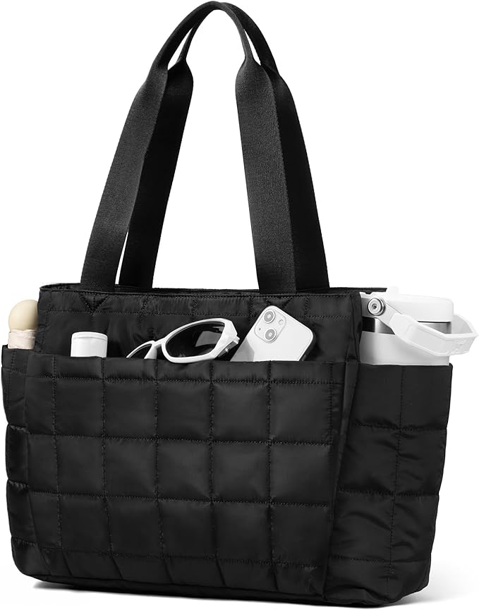 Quilted Puffer Nurse Tote Bag