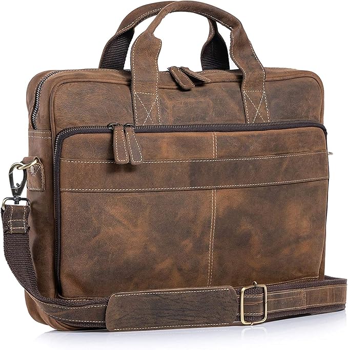 18-inch Buffalo Leather Briefcase