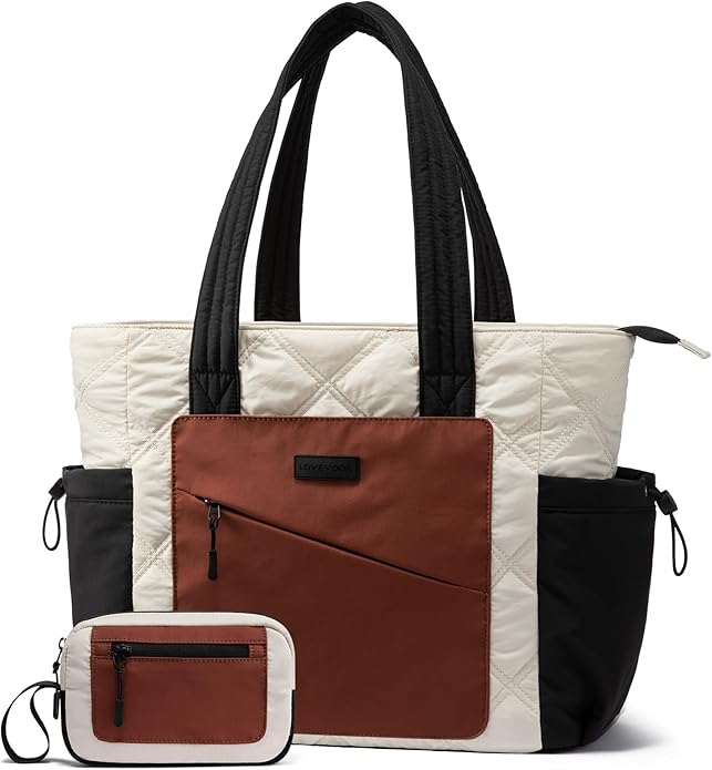 Quilted Nurse Shoulder Tote Bag