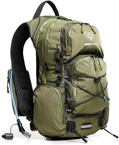 22L Hiking Backpack with Water Bladder and Waterproof Zippers