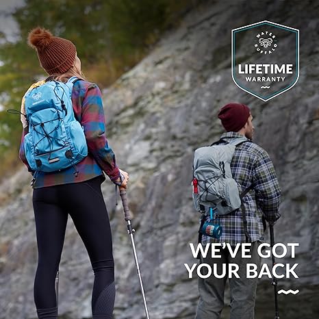 Model wearing backpack